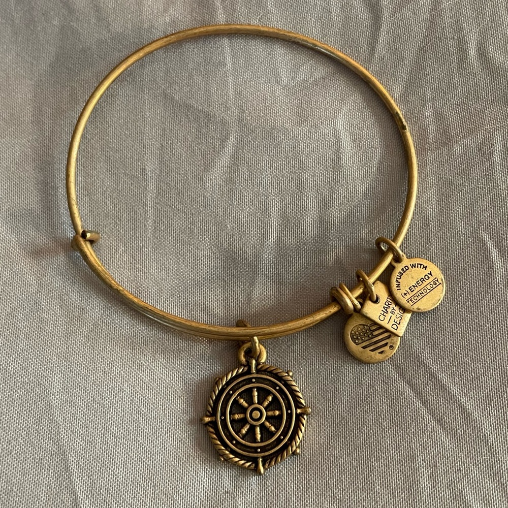 Alex & Ani Ship’s Wheel Charm Bracelet